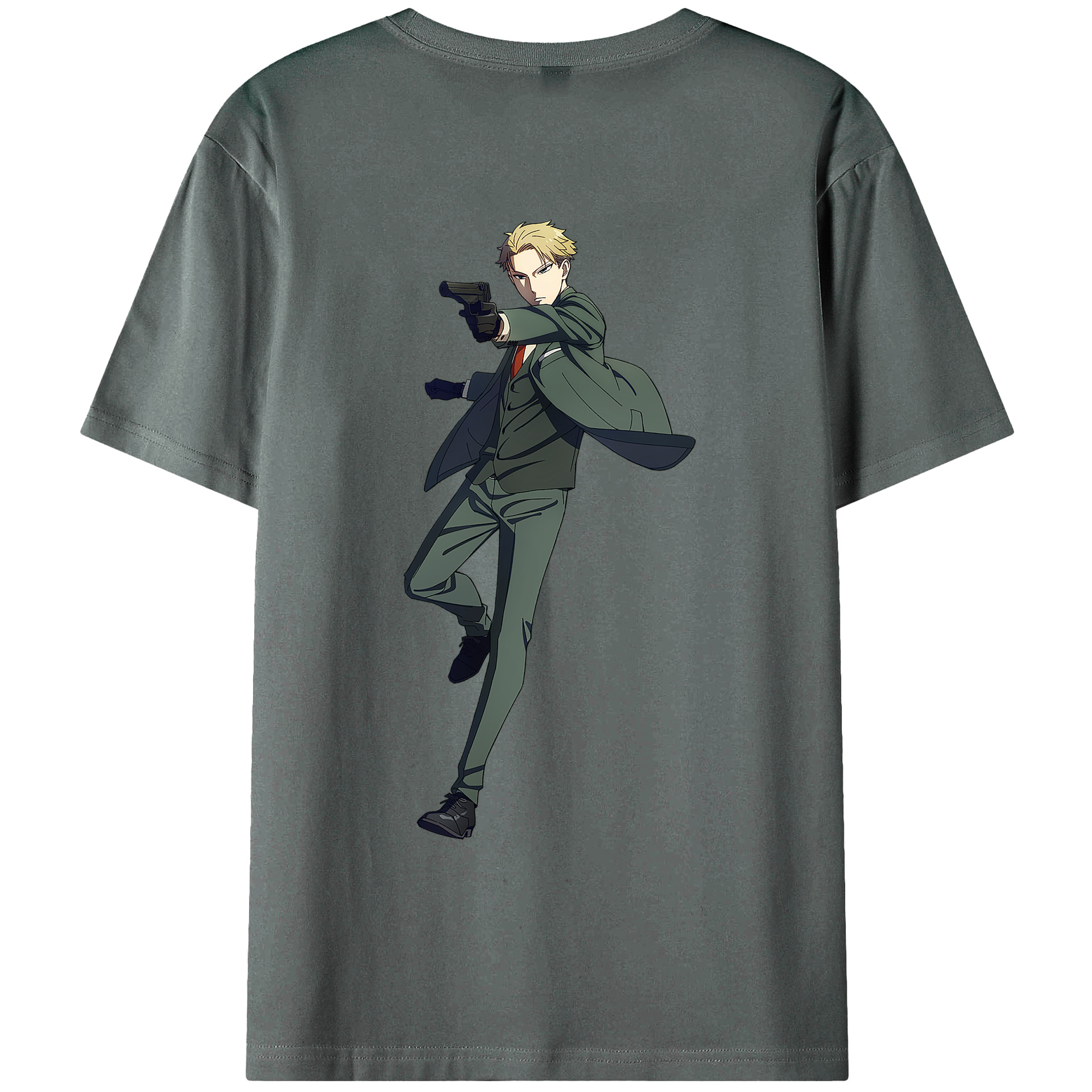 （画像用） SPY×FAMILY间谍家家酒 綿100％ メンズ半袖Tシャツ（バックプリント） 通気性